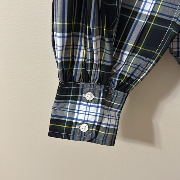NWT Polo Ralph Lauren Womens Plaid Puff Sleeve Button Down Shirt Sz 6 Preppy - Picture 7 of 13